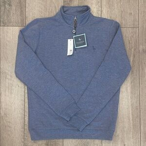 Blue Quarter-Zip Sweater